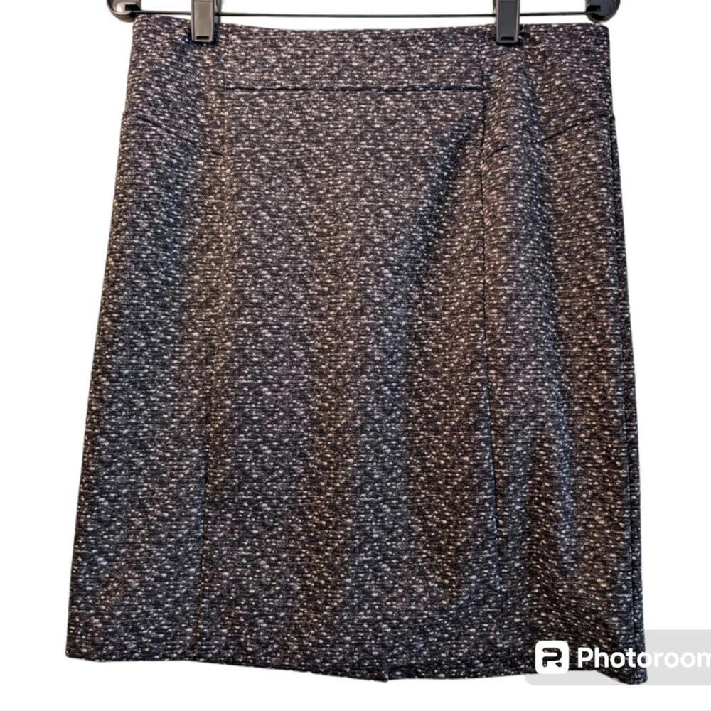 Michael Kors Women M Pencil Skirt Black Speckled Zipper Lined Knee Length